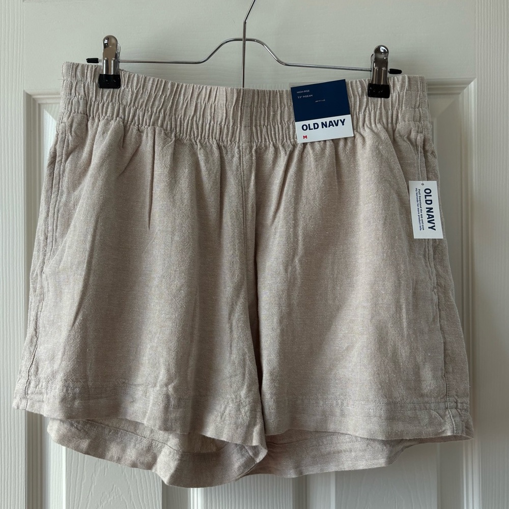 NWT Old Navy Women's High Waist Linen Shorts - L